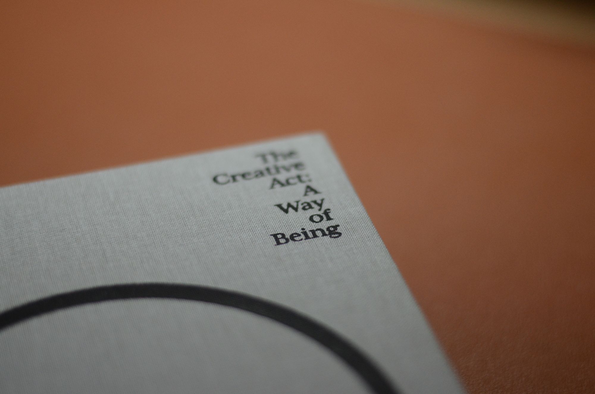 currently reading 'The Creative Act: A Way of Being' by Rick Rubin & i