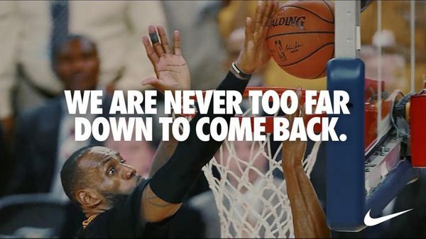 Nike: Never too far down