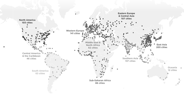 Top 1000 Global Cities ranked